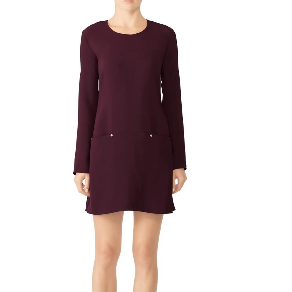 Amanda Uprichard Deep Wine Long Sleeve Dress
